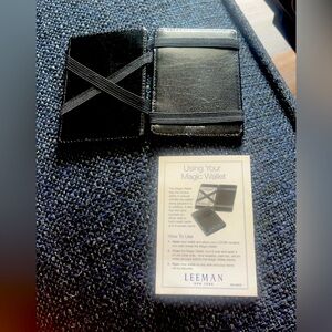 New W/ Tags magic wallet leeman New York black unisex